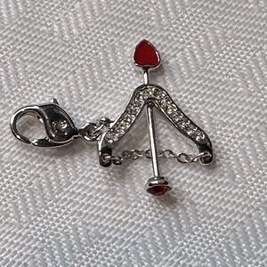 ❤️ Swarovski bracelet necklace charm silver bow & arrow Cupid
